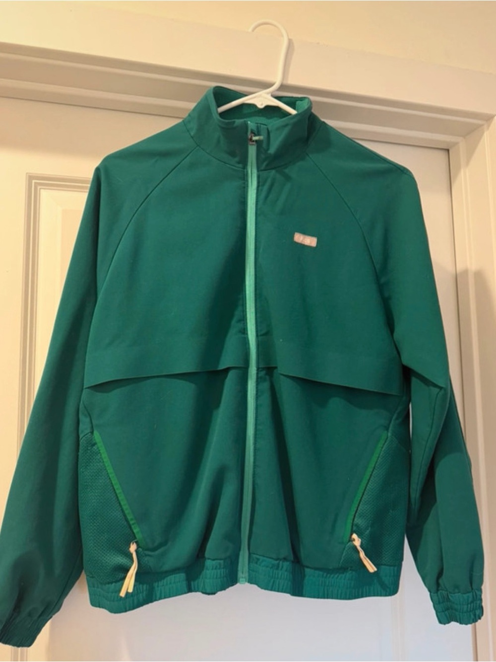 Figs Green Zip-Up Bomber Jacket